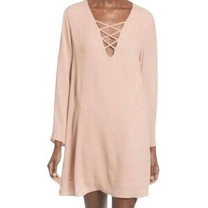 ASTR THE LABEL Gorgeous Pale Pink L/S Shift Style  Dress NWT $68 Small